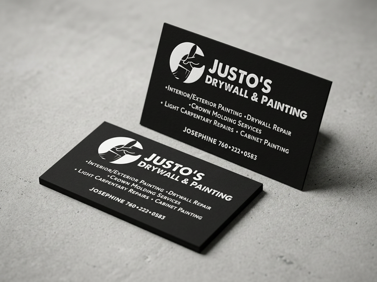 Soft-touch cards for Justo's